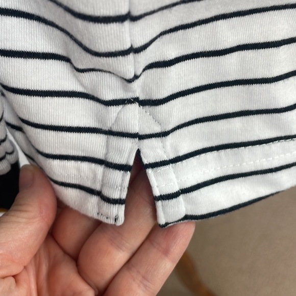 Denim & Flower Ricky Singh White & Black Striped Long Sleeve Shirt - Size Small - Picture 4 of 13